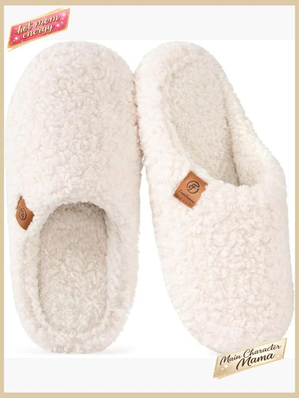 Fuzzy Slip-On Slippers Soft Memory Foam Comfy Indoor House Shoes Cozy